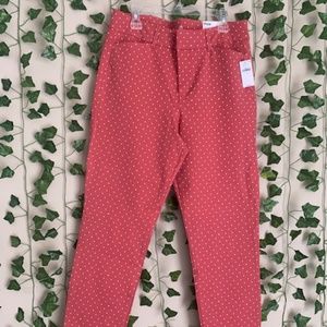 **NWT** Pink Polka Dot Old Navy Chino Size 6